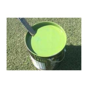 Durable green paint colorant to spray paint synthetic turf fields.