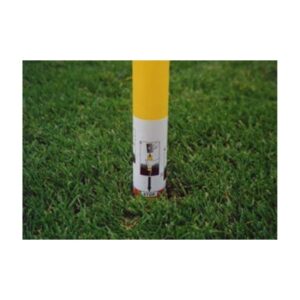Push Plastic Field Marker In The Ground.