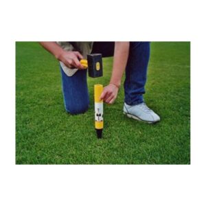 Hammer Athletic Field Marker In The Ground.