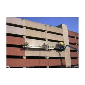 Protection Beautification Of Concrete Parking Deck With Brick Red Lithium Coating.
