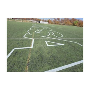 Chalk temporary paint for turf tank and tiny mobile robot