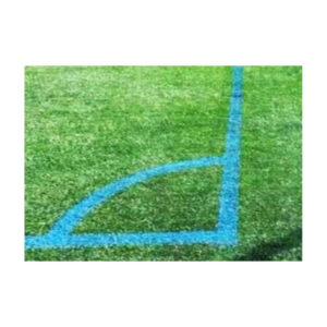 Chalk paint synthetic turf temporary marking lines lacrosse soccer white red blue colors.