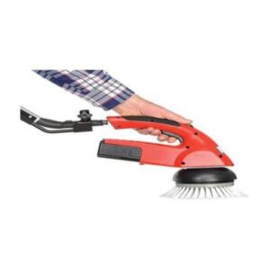 Red Handheld Scrubby Power Scrubber With Attached Brush