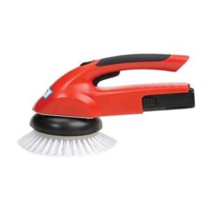 Red Handheld Scrubby Power Scrubber With Round Brush