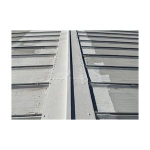 Waterproof Sealant Applied To Bolts And Seams On A Metal Roof