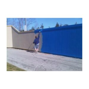 Spray Application Of Exterior Wood Paint.