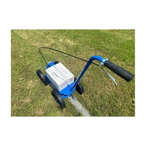 Painting White Soccer Field Lines With Aerosol Spray Cans.