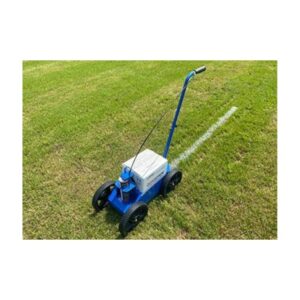 Spray Aerosol Can Paint Lines On Football Field.