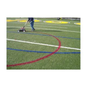 Lacrosse soccer lines synthetic field turf removable temporary line marking.
