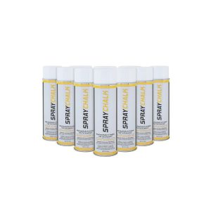 Aerosol can temporary Chalk removable chalk to paint lines logos on synthetic field turf.