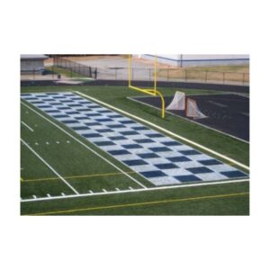 Football end zone removable synthetic field turf paints.