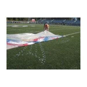 Stencil logo painting removable logos turf field.