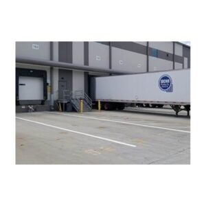 Large Loading Dock Area With Bright White Lane Markings