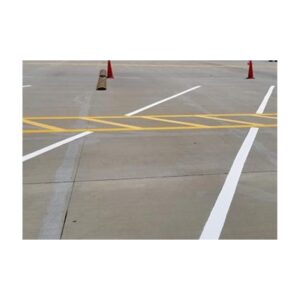 Traffic Paint Yellow White Blue Red Colors.