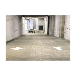 Indoor Warehouse Floor Marked With White Line Paint
