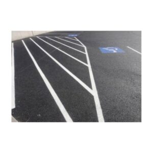 White Lines Marking A Parking Lot