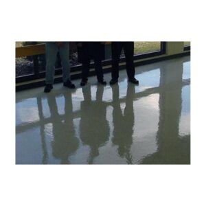 Floor Finish Polish Wax High Gloss On Hospital Linoleum Isle Floor.