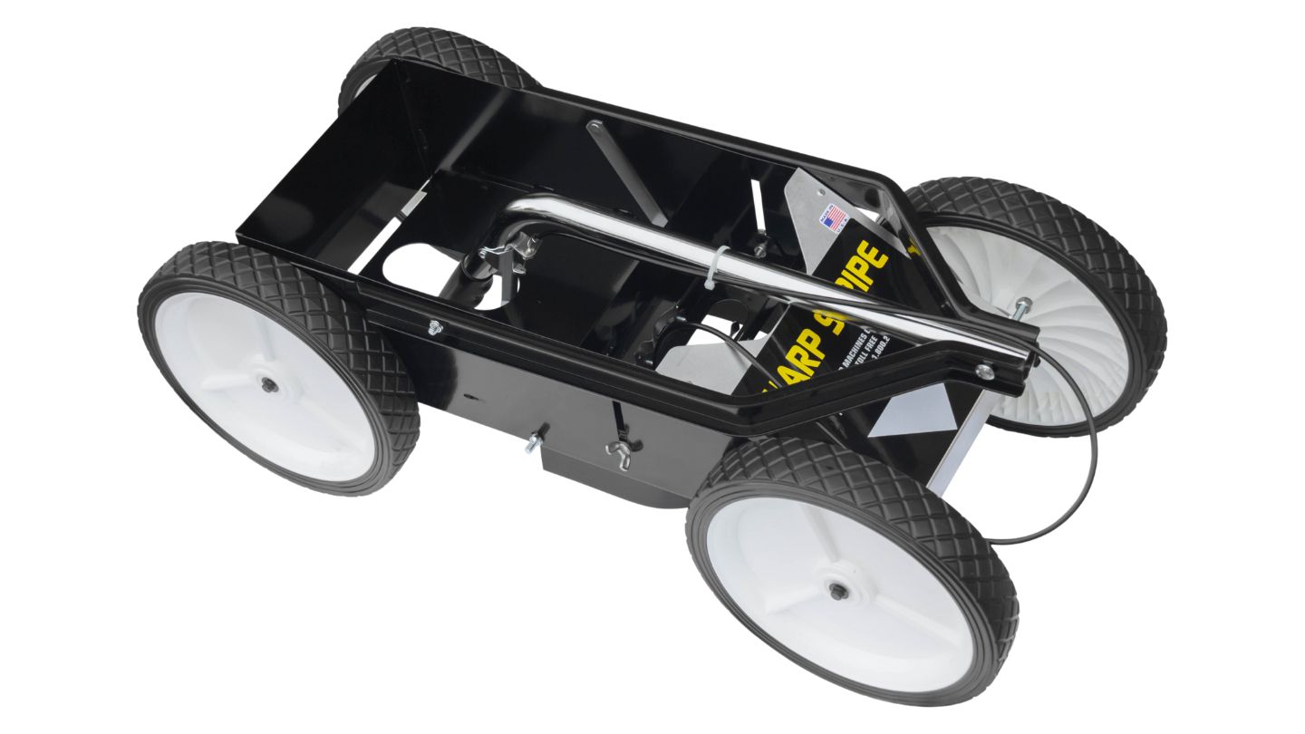  Top View Of A Field Line Marking Machine 