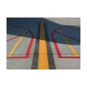 Bright Reflective Airport Lines Lanes Marking Striping Sign Numbers Legend Paint Painting.