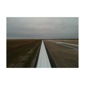 Long White Line On Rural Road Stretching Into Distance