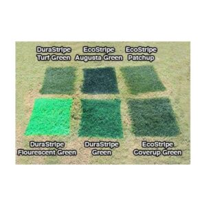 Turf Colorant Test Plots Showing Different Paint Dye Shades