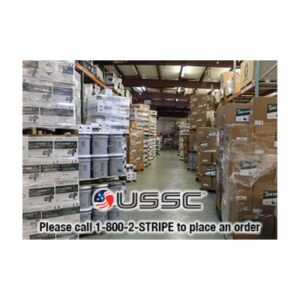 Warehouse Shelves With Signage Promoting Wood Coating Paint For Exterior Repairs